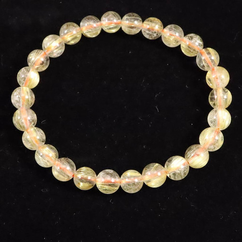 ブラジル産 ゴールドルチルクォーツ 3Aグレード 7mmブレスレット 13.3g