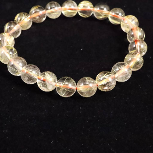 ブラジル産 ゴールドルチルクォーツ 2A+グレード 9.5mm