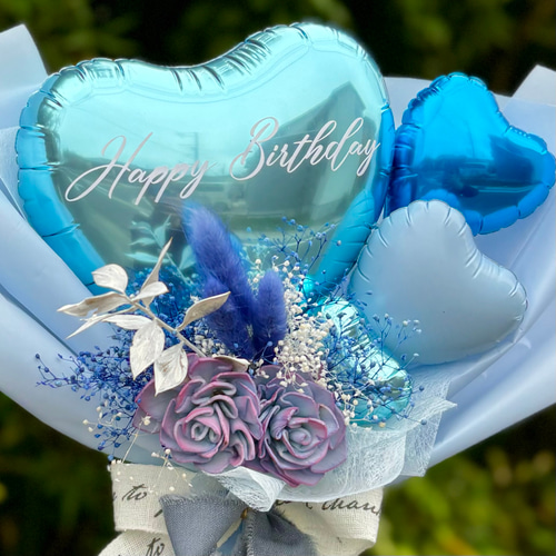 バルーンブーケ　枯れない花束　推し活　入園式　入学式　発表会　結婚式　ブーケトス バルーン 花束 卒業 ドライフラワー バルーンブーケフィオナ