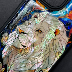 iPhone 17/16 白色稀有珍珠母貝設計，個人化訂製，天然貝殼手機殼，柔軟防震，相容於所有型號，型號 061 第2張的照片