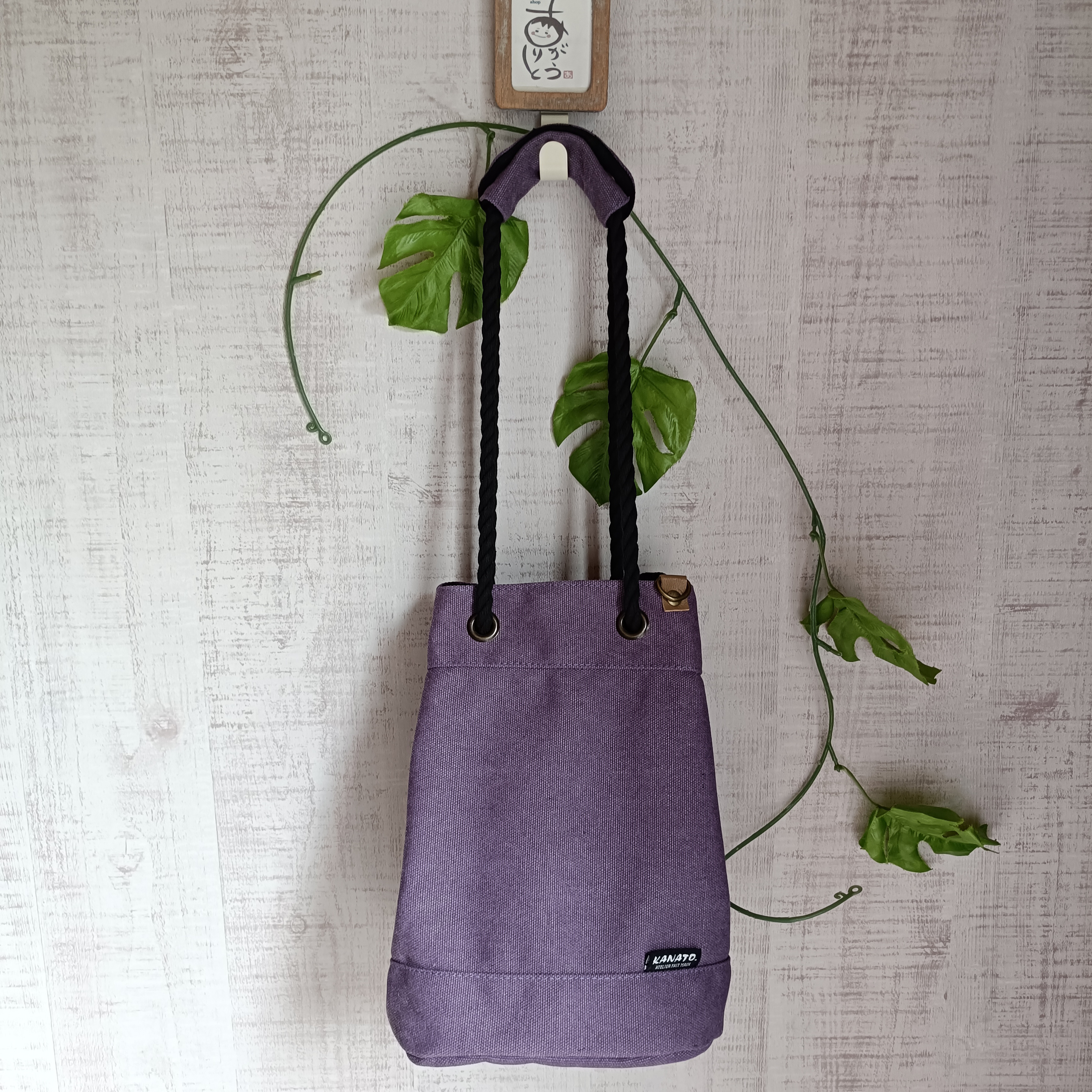 【受注販売】道具袋　カジュアルバック　帆布バック　帆布袋　巾着　職人バック　ヴィンテージバック　ブルー