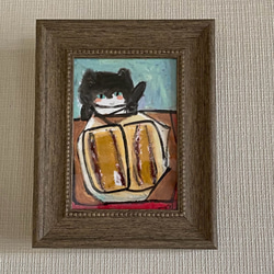 絵画 。原画☆【猫たちは落ちた星を花束に集め、楽しく一緒に