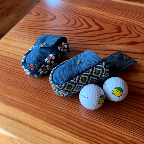 こぎん刺し縦型ワイヤレスイヤホンケースエスニック【刺繍☺︎刺し子