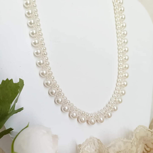 スワロパールネックレス&ピアス✨ ネックレス・ペンダント byei