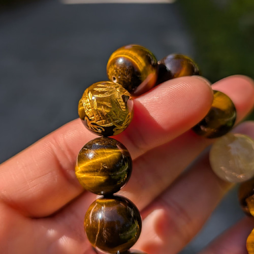 洞察力を高める!金彫皇帝龍 虎目石 ゴールドルチル タイガー 洞察力を高める!金彫皇帝龍 虎目石 ゴールドルチル タイガー