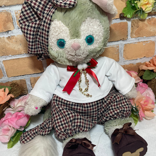 クリスマス ジェラトーニ Sサイズ☆ ボア付きケープコスチューム☆茶