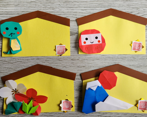 絵馬✳︎お正月✳︎巳年✳︎蛇✳︎折り紙✳︎ハンドメイド