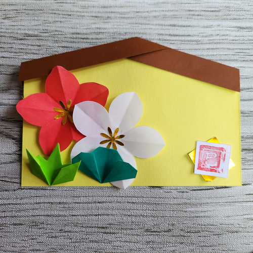 絵馬✳︎お正月✳︎巳年✳︎蛇✳︎折り紙✳︎ハンドメイド