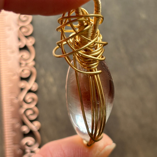 激レア！！レッドアンフィボールインクォーツ☆ワイヤーアート