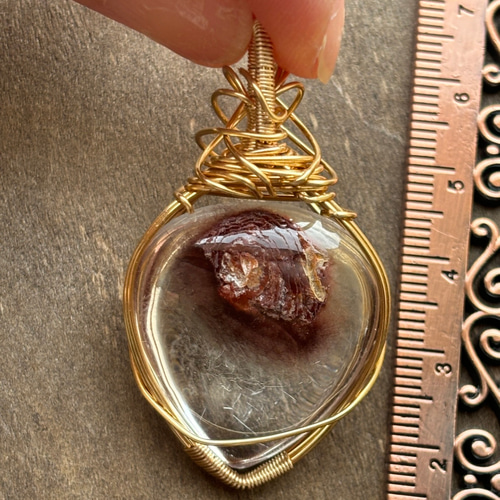 ワイヤーレッドルチルペンダントNO25-1554 ワイヤーレッドルチルペンダントNO25-1554