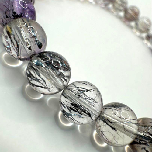 スーパーセブン ゲーサイト多め 7mm 天然石 ブレスレット スーパー