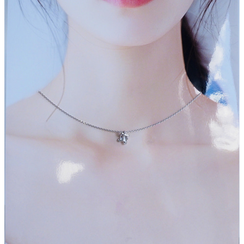 バレエ トゥシューズ ネックレス [ルナ] シルバーSV925 , ダイヤモンド