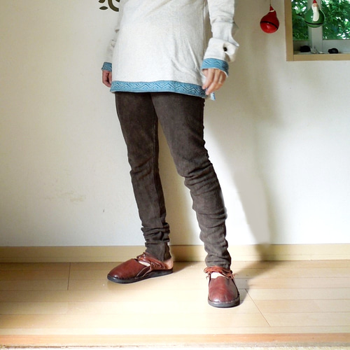 asana ヘンプコットン スウェット レギンス○草木染めマクガ asana ヘンプコットン スウェット レギンス○草木染めマクガ