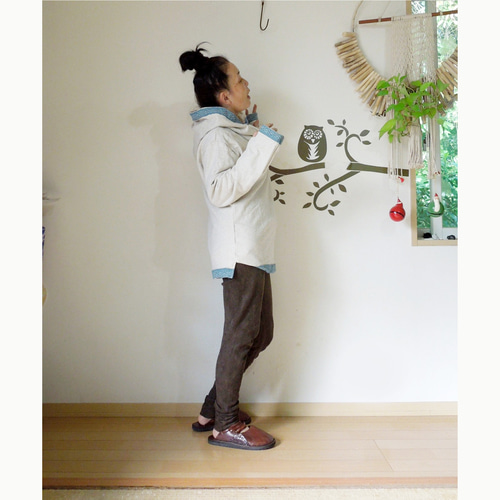 asana ヘンプコットン スウェット レギンス●草木染めインディゴ asana ヘンプコットン スウェット レギンス○草木染めマクガ