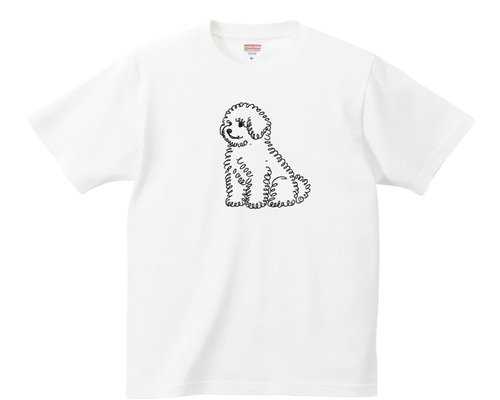 トイプードル tシャツ シンプル デザイン イラスト わんちゃん グッズ