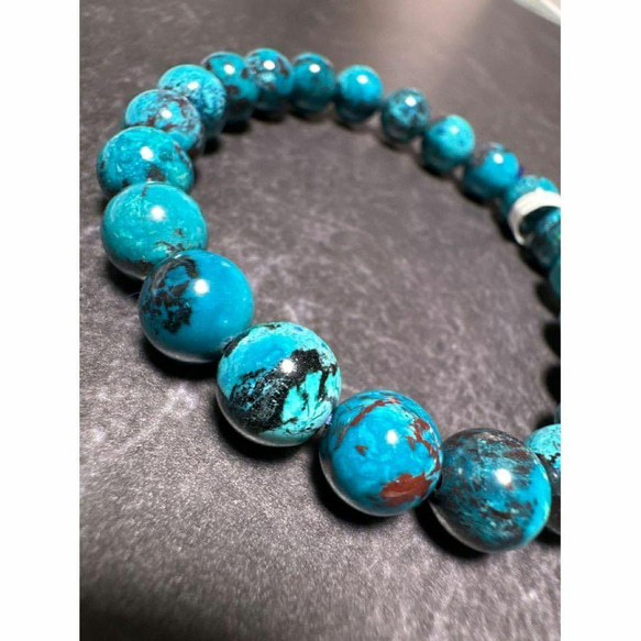 クリソコラ 9mm 天然石 ブレスレット ブレスレット LUNASTONE 通販