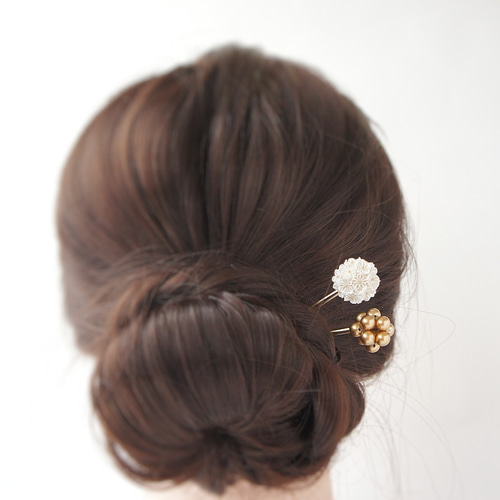 簪　かんざし　玉かんざし　本鼈甲　髪飾り　ヘアアクセサリー　着物　和装 楽天市場】髪飾り 銀杏型 かんざし 単品「べっ甲調・黒 牡丹