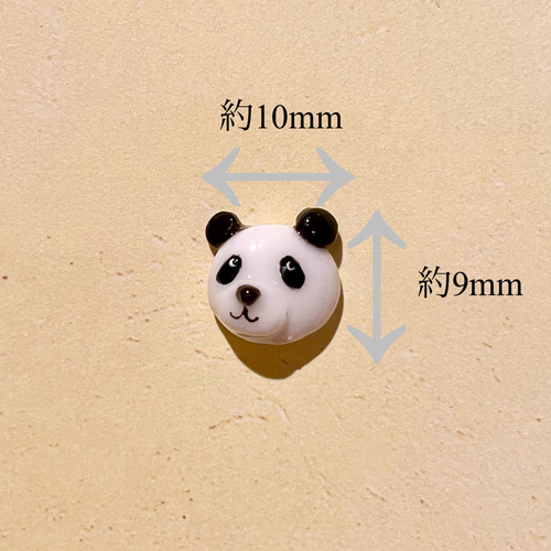 パンダ 3Dネイルパーツ2点セット ネイルチップ（つけ爪
