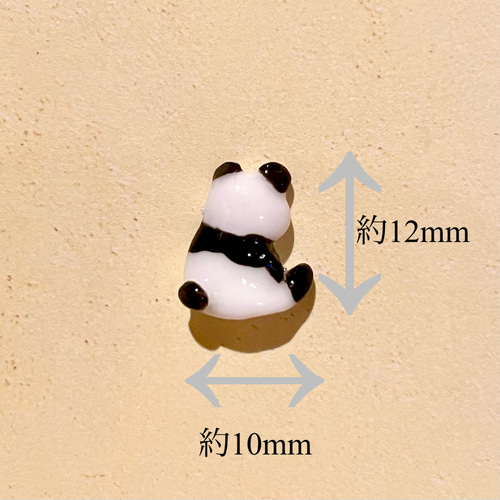 パンダ 3Dネイルパーツ2点セット ネイルチップ（つけ爪