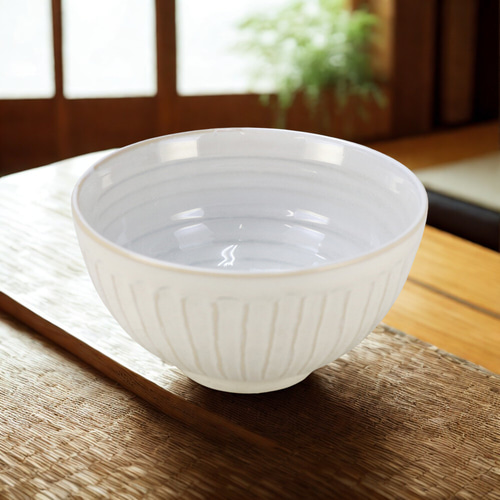 茶碗・めし碗 Gag 白釉しのぎ 飯椀【美濃焼】 茶碗・めし碗 hama kitchen 通販