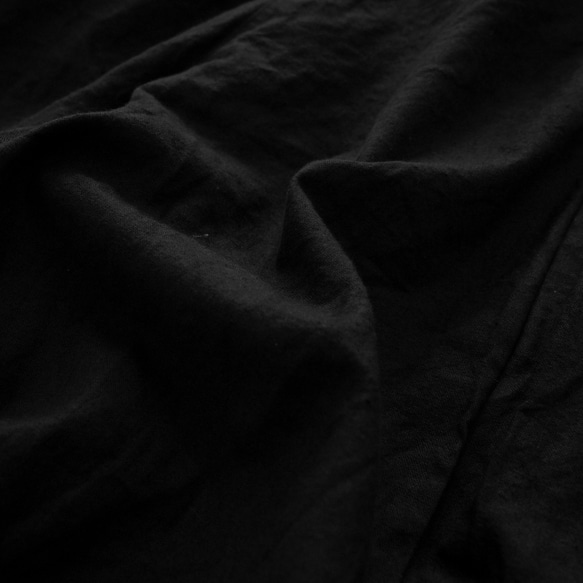 アラジンパンツ/ブラック/ハーフリネン/泉州織物 11枚目の画像