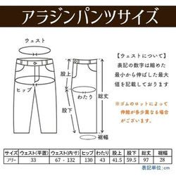 アラジンパンツ/ブラック/ハーフリネン/泉州織物 13枚目の画像