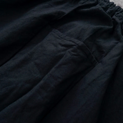 アラジンパンツ/ブラック/ハーフリネン/泉州織物 10枚目の画像