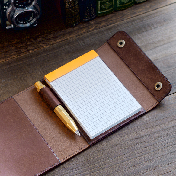 ロディアNo.12 横開きレザーカバー　カラーオーダー 7枚目の画像