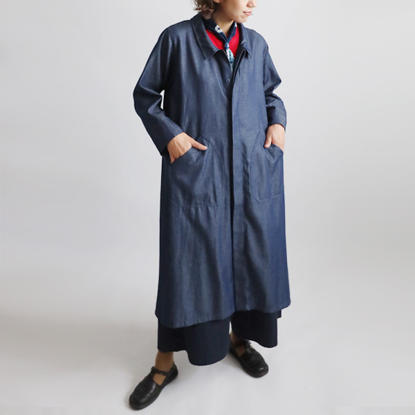 アニオナ AGNONA ダブル一枚仕立てコート カシミア ベージュ