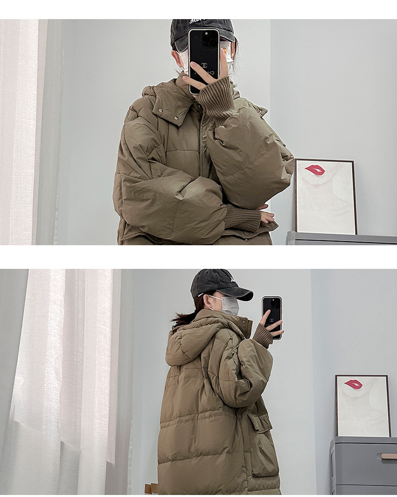 妊婦用ダウン綿入れ冬服妊娠後期冬コートプラスダウン厚手綿入れゆったりミディアム保温綿入れ