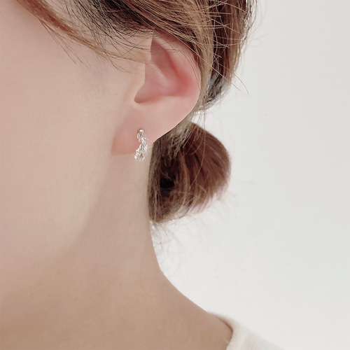 Creema限定 】ハーキマーダイヤモンド ラインネックレス ピアス