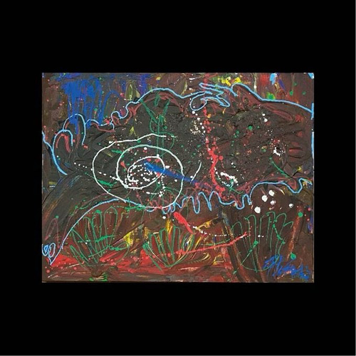 原画】「うずまきと雨」 絵画 ミスターピカソくん 通販 18422094