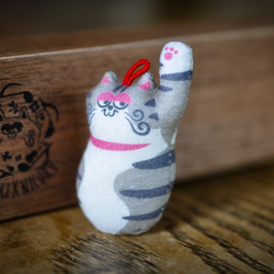 襤褸パッチワーク「猫のぬいぐるみ nnu-001」 ぬいぐるみ tukurite