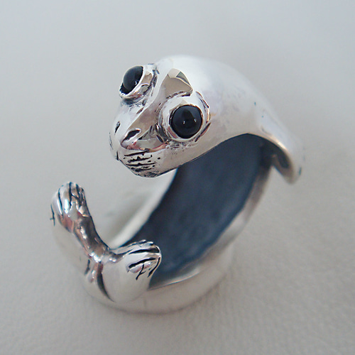 アザラシリング シルバーアクセサリー あざらし 動物モチーフ アニマル