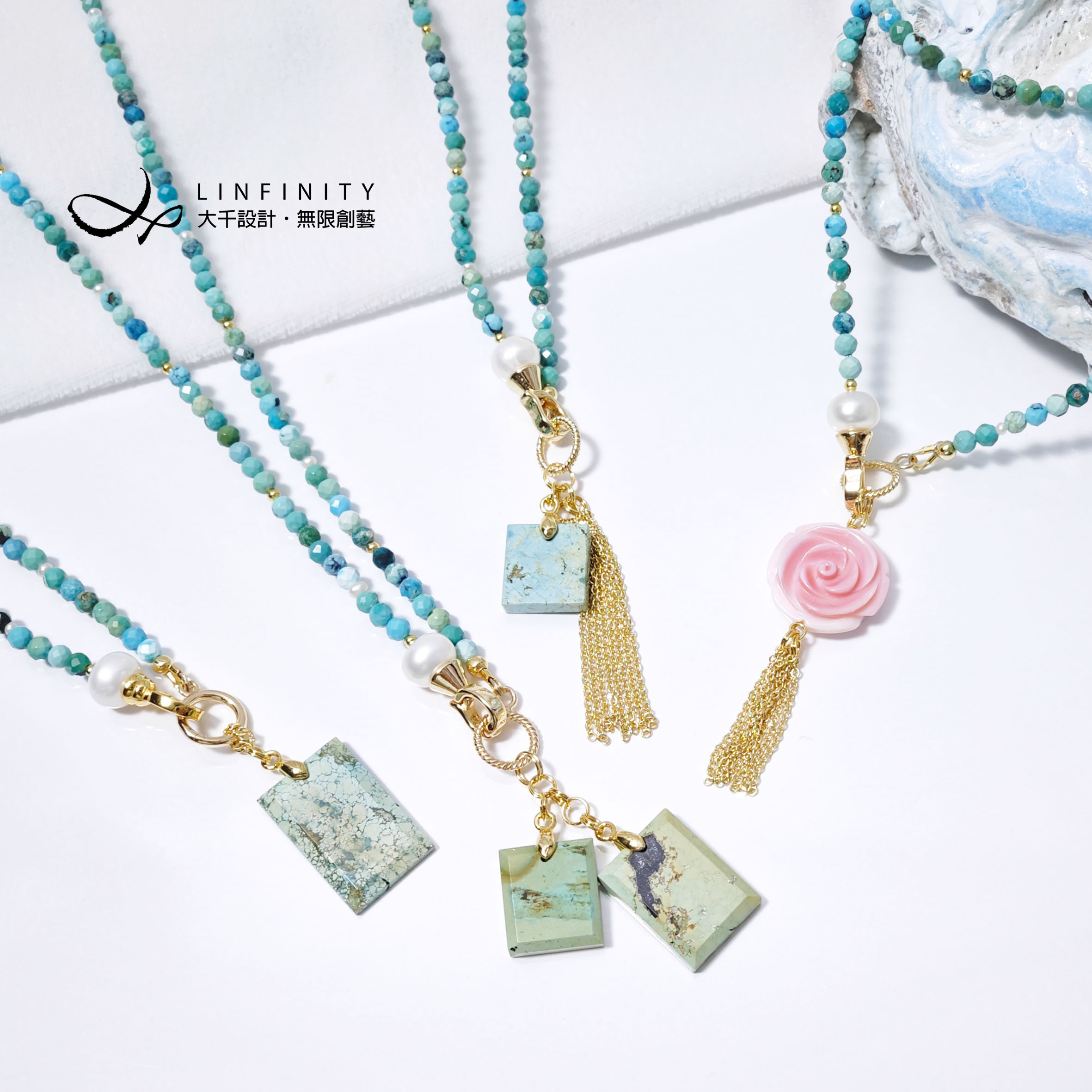 ✦❀ 新年のお祝い | 宝石 50% オフ ❀✦ ブルー、ターコイズ、フェニックスストーン、ダイヤモンドファセット高磁器装飾なし