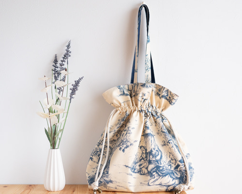 ラヴィ様ꔛ‬ෆジョリーフルール·͜·ᰔᩚ巾着トートバッグ‪☆ ラヴィ様ꔛෆジョリーフルール·͜·ᰔᩚ巾着トートバッグ‬