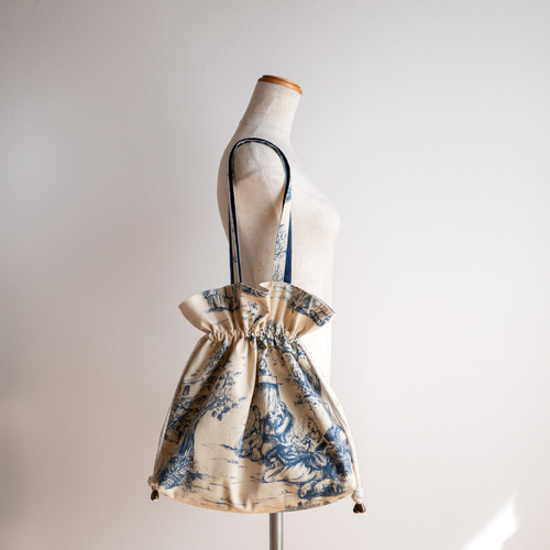 Toile de Jouyキャンバスエコミニトートバッグ Toile de Jouyキャンバスエコミニトートバッグ ミニトートバッグ