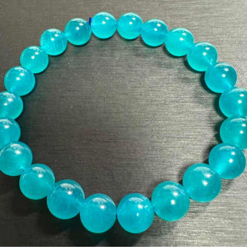 高品質 アイス アマゾナイト 9mm 天然石 ブレスレット ブレスレット