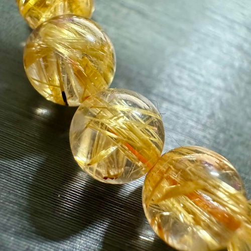 最高級 タイチンルチル 7mm 天然石 ブレスレット ルチル ブレスレット 