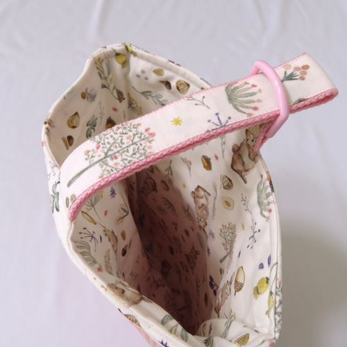 ヌビ布【pink】×うさぎの上履き入れ 上履き袋 *norie 通販