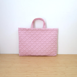 名入れ無料♡ハートキルティング入学セット♡パープル KIYOHARA キルティング生地 ハート 布□ Nerori Rose 可愛い