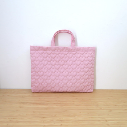 入園・入学》 ハート×キルティング レッスンバッグ ☆お名前刻印