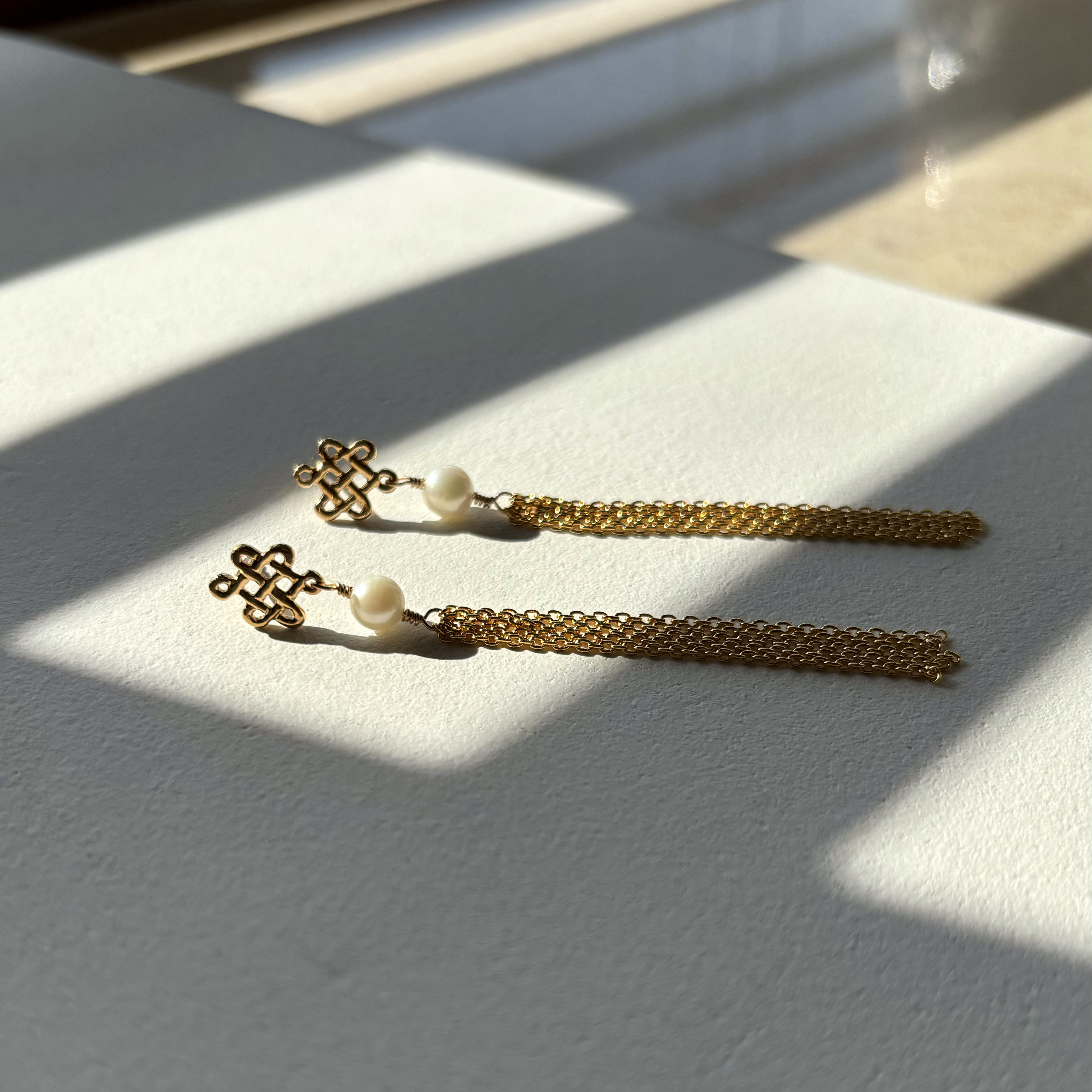 ピアス　"fringe" K18 gold plated