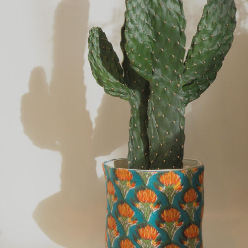 ▶︎▶︎インドプリント 鉢カバー▶︎▶︎送料無料 一輪挿し・花瓶