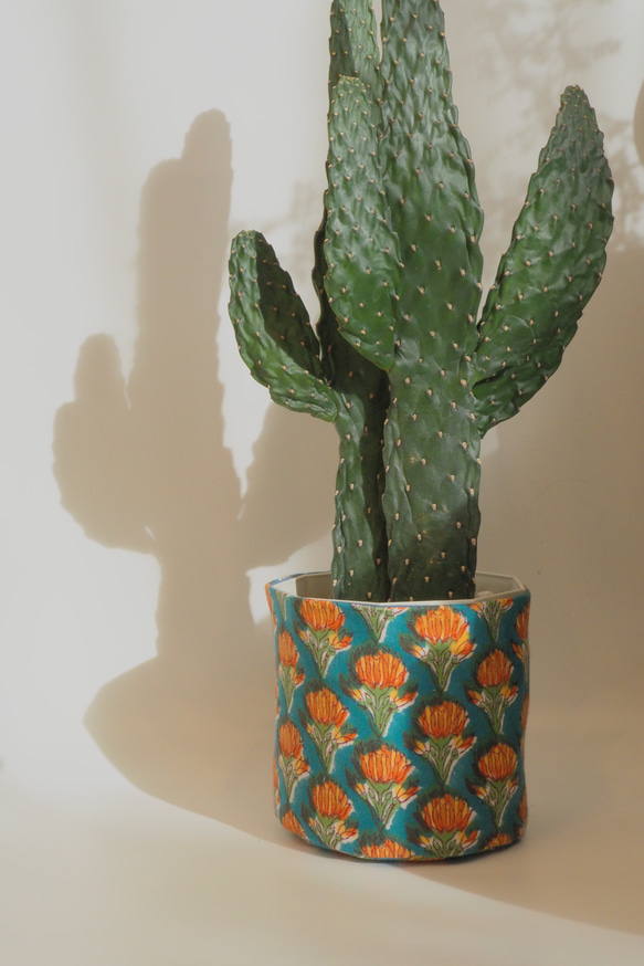 ▶︎▶︎インドプリント 鉢カバー▶︎▶︎送料無料 一輪挿し・花瓶