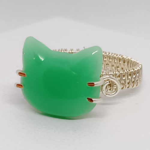 みるきぃにゃんこリング 指輪・リング ぽんぽこ堂 通販｜Creema  