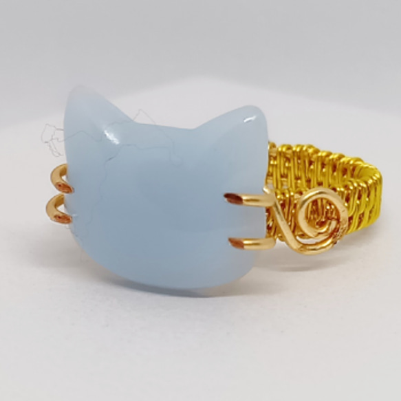 みるきぃにゃんこリング 指輪・リング ぽんぽこ堂 通販｜Creema  