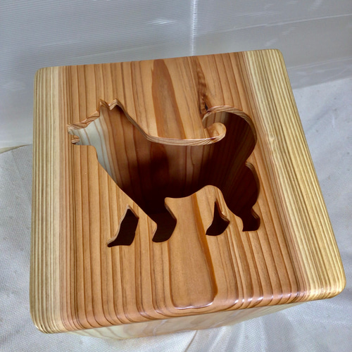 天然木 国産杉材 蝶番蓋付. ワンチャンデザイン ゴミ箱 手造り その他