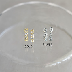 售完即止【金屬過敏相容】圈形耳環款式！帶有無孔夾的抗痛氧化鋯環形耳環 第4張的照片