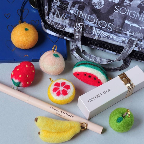 ミニマム果物】夏を感じる青りんご＊羊毛フェルトのプチかわ